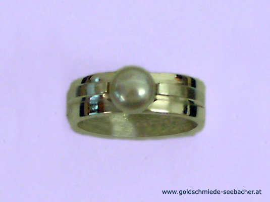 Silberring mit Perle