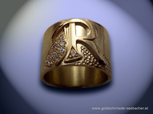 Goldring  mit Brillanten